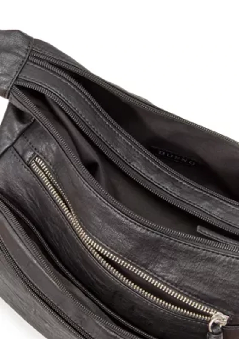 Front Zip Shoulder Bag