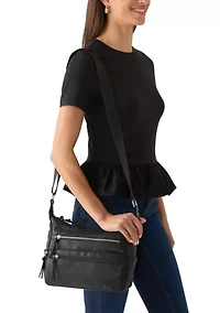 Front Zip Shoulder Bag