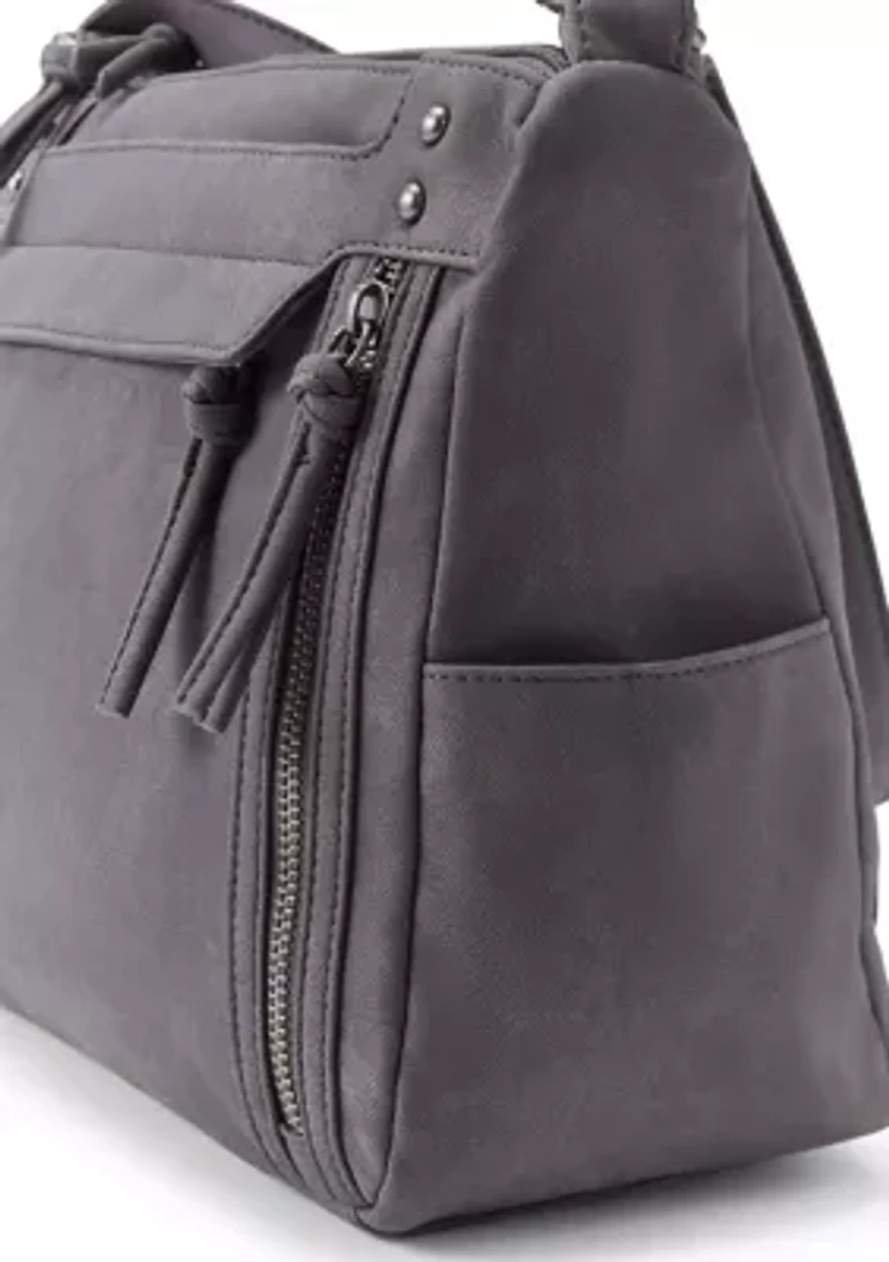 Washed Twill Shoulder Bag
