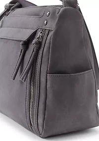 Washed Twill Shoulder Bag