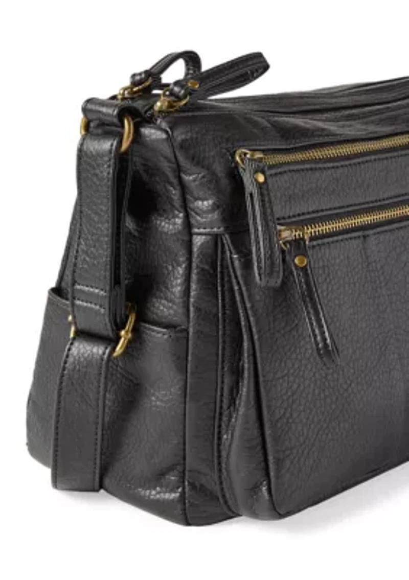 Multi Zip Shoulder Bag