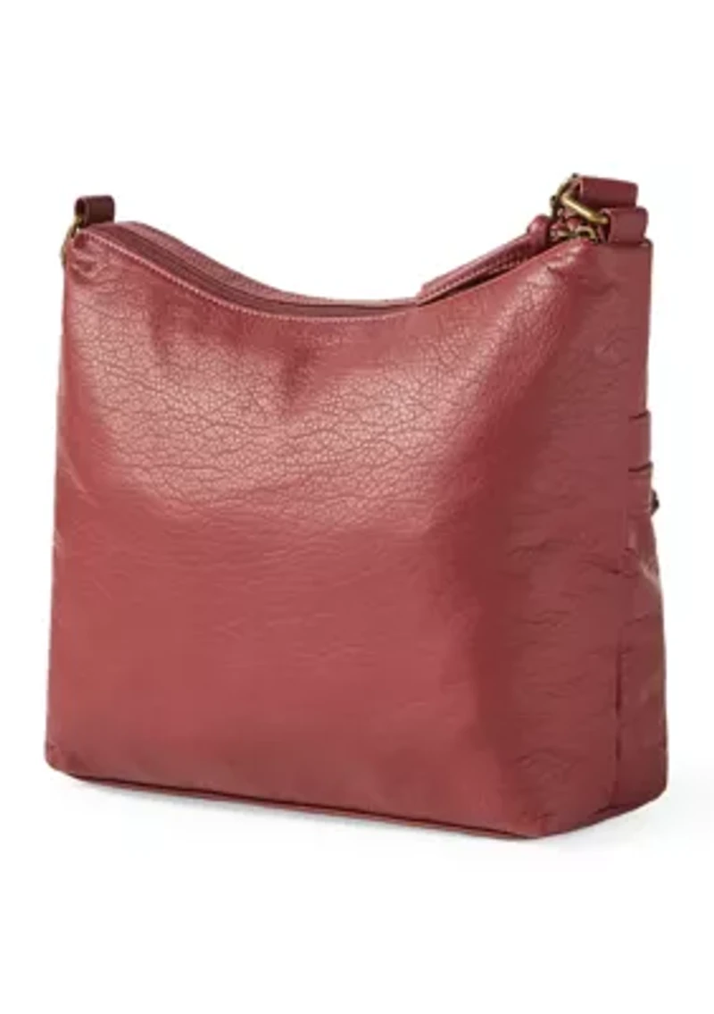 Front Zip Shoulder Bag