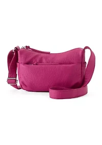 Washed Front Zip Crossbody Bag