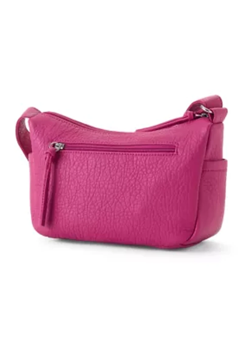 Washed Front Zip Crossbody Bag