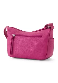 Washed Front Zip Crossbody Bag