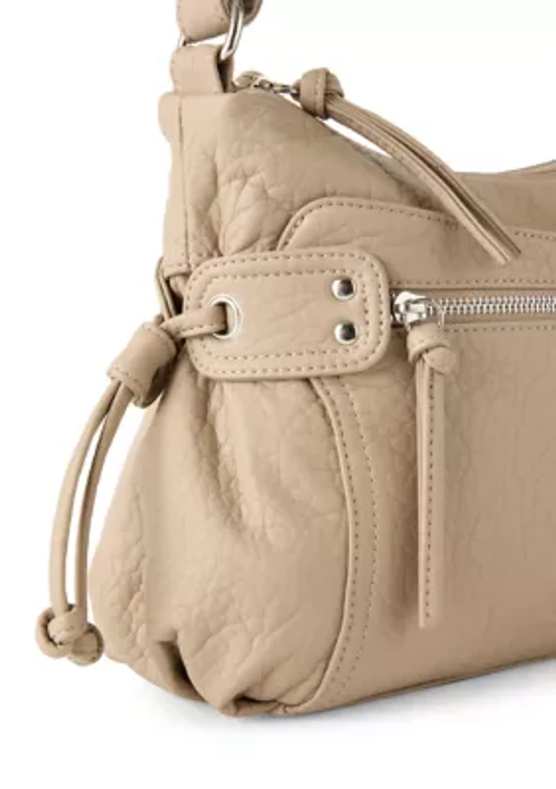 Zipper Front Shoulder Bag