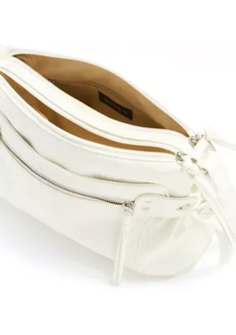 Zipper Front Shoulder Bag 