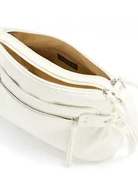 Zipper Front Shoulder Bag 