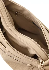 Zipper Front Shoulder Bag