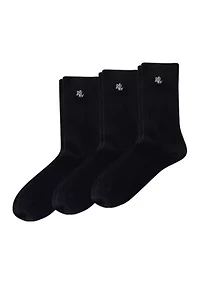 Basic Ribbed Crew Socks