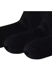 Basic Ribbed Crew Socks