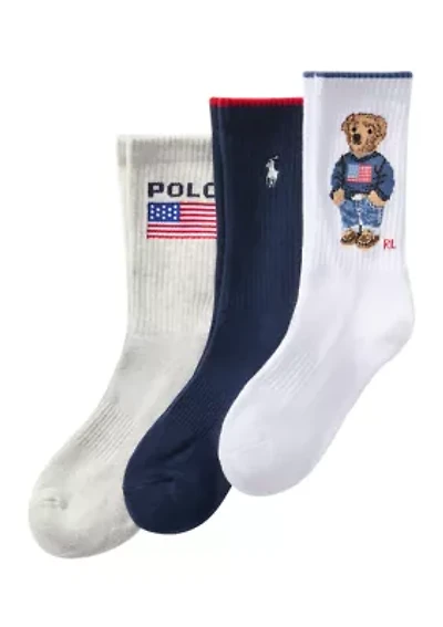 Polo Bear Socks - 3 Pack