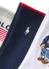Polo Bear Socks - 3 Pack