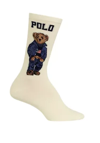  Women's Americana Bear Crew Socks  