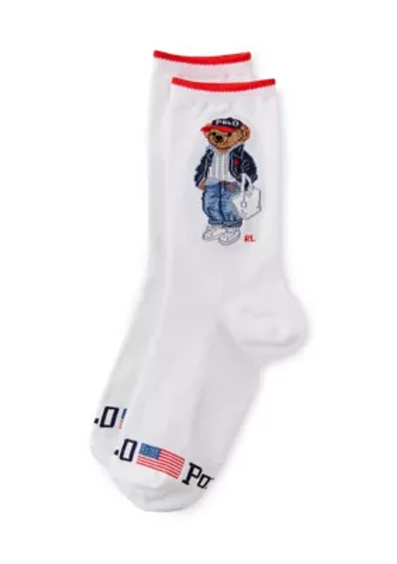 Spring Bear Crew Socks