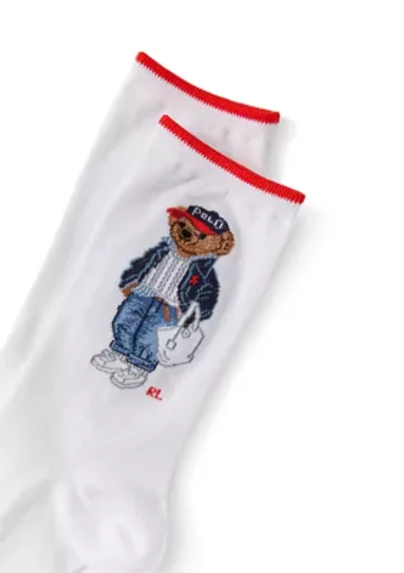 Spring Bear Crew Socks