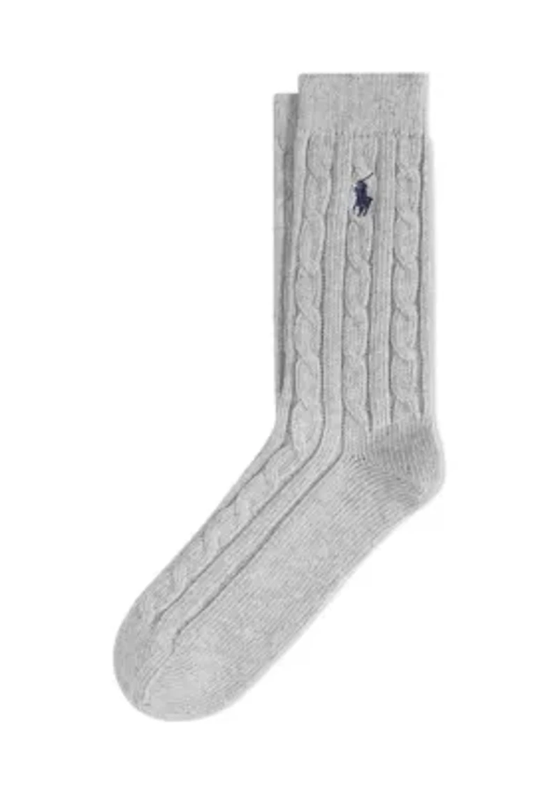 True Cable Crew Socks