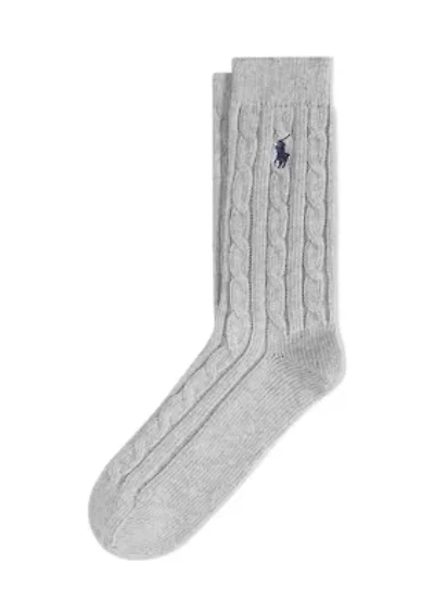 True Cable Crew Socks
