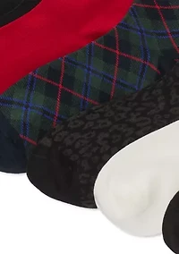 Holiday Plaid Crew Socks 6 Pack