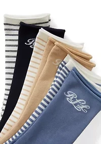 Scripted Roll Top 6 Pack Socks
