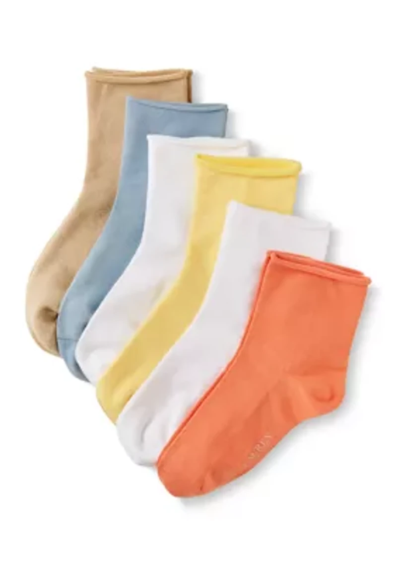Solid Ankle Socks - Pack of 6