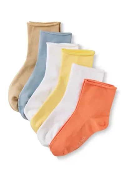 Solid Ankle Socks - Pack of 6