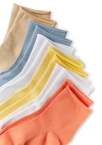 Solid Ankle Socks - Pack of 6