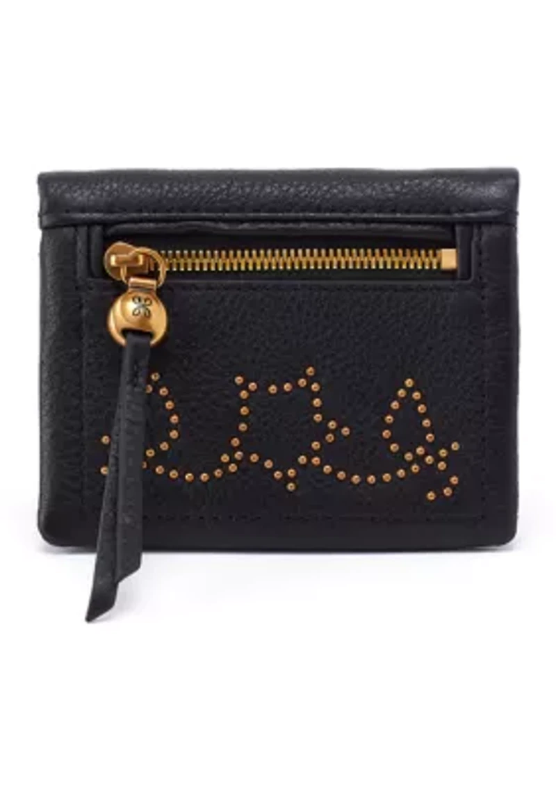 Black with Gold Studs Lumen Mini Wallet