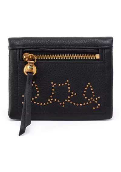Black with Gold Studs Lumen Mini Wallet