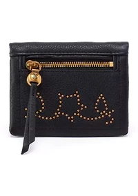 Black with Gold Studs Lumen Mini Wallet