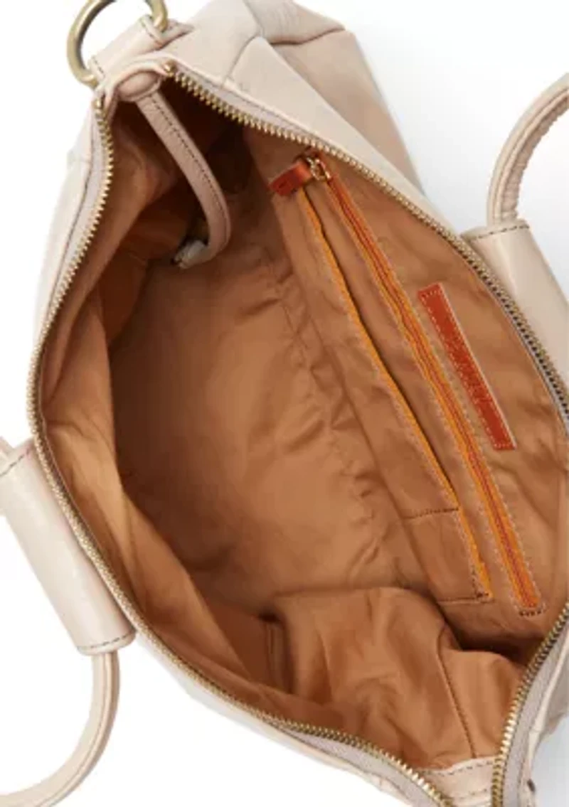 Sheila Medium Satchel - Stone Gloss