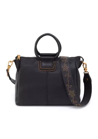 Sheila Medium Satchel with Gold Studs