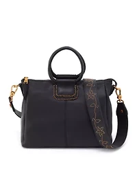 Sheila Medium Satchel with Gold Studs