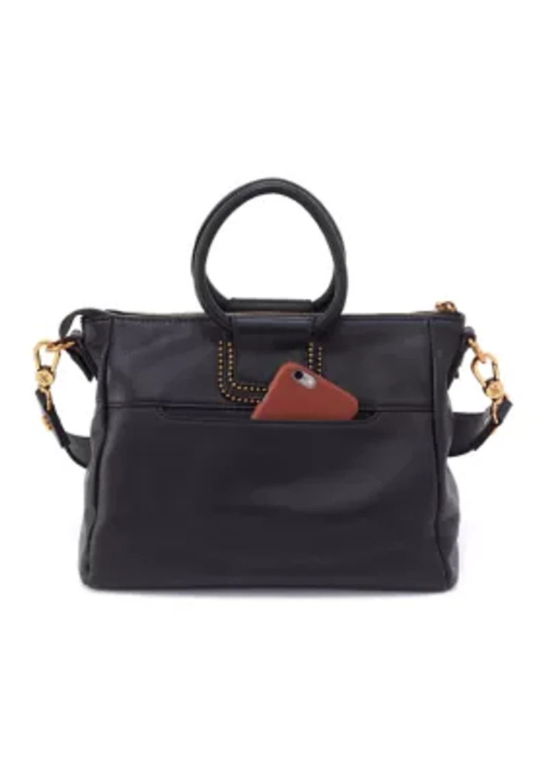 Sheila Medium Satchel with Gold Studs