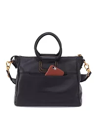 Sheila Medium Satchel with Gold Studs