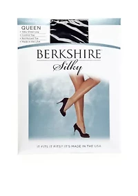 Queen Silky Control Top Pantyhose with Reinforced Toe