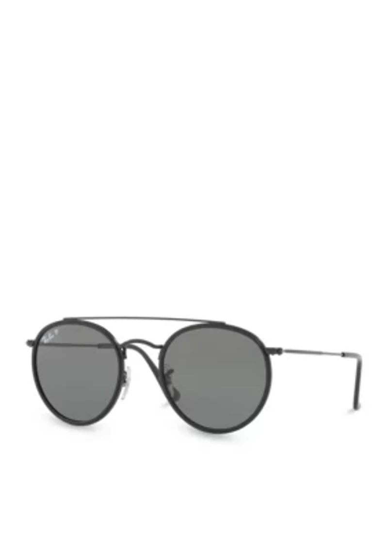RB3647N Round Double Bridge Polarized Sunglasses