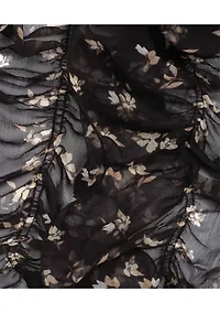 Floral Ruffle Scarf