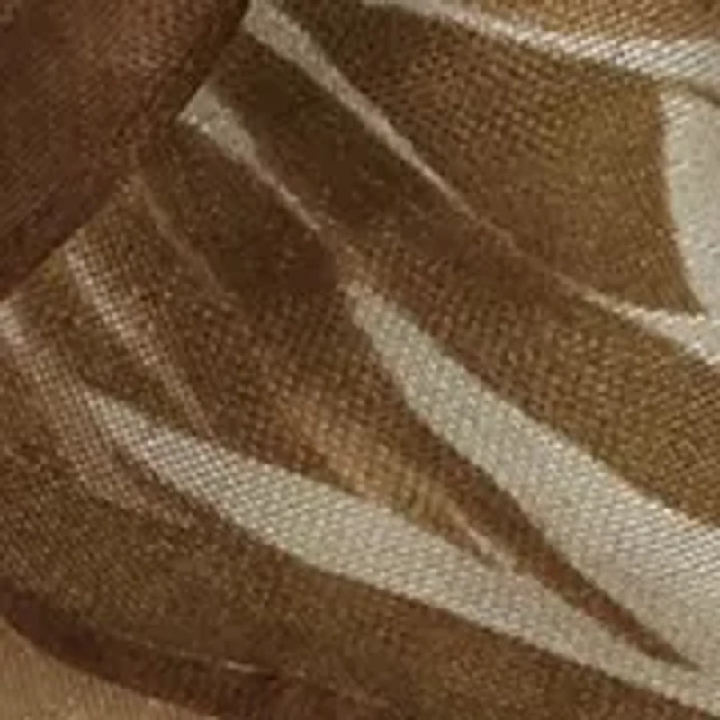 Tonal Leaf Oblong Scarf with Bias Cut Ends