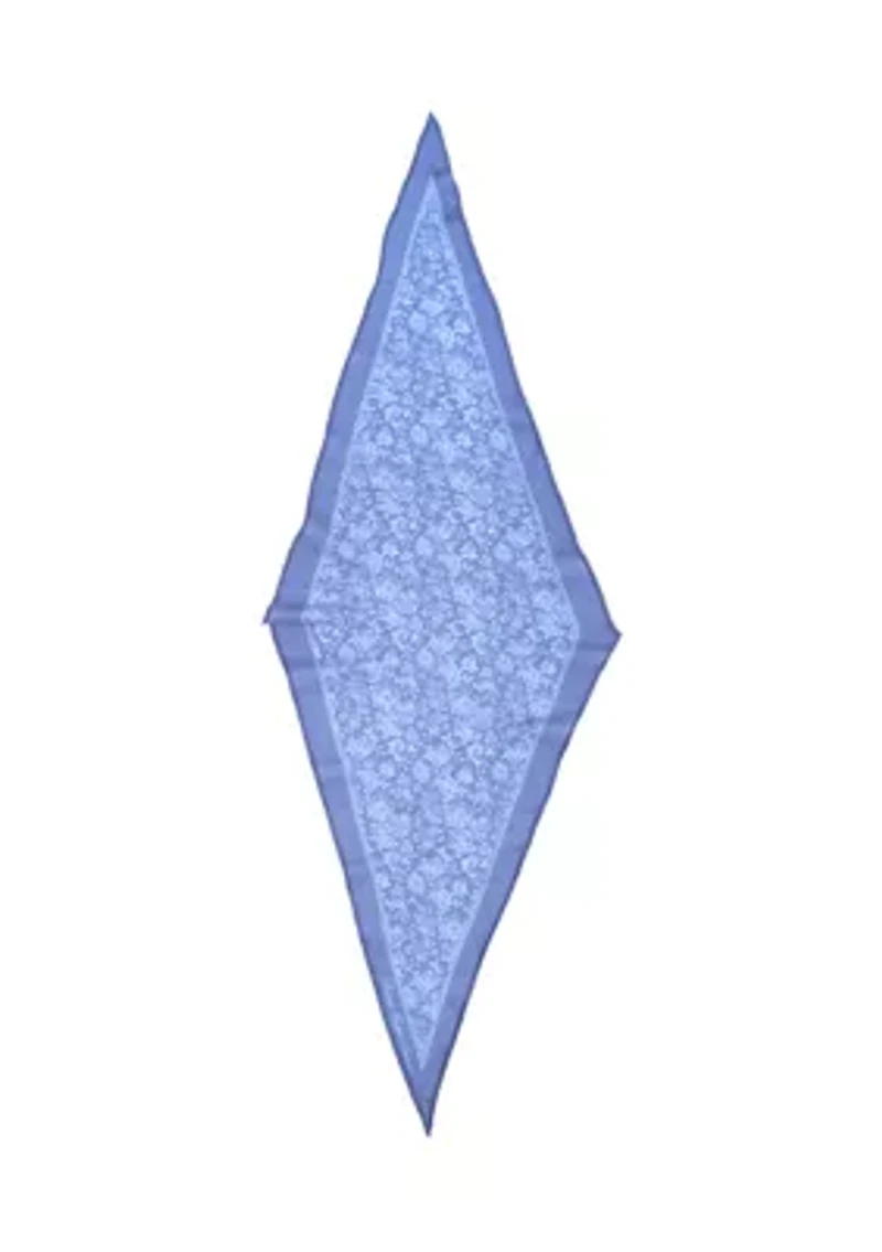 Tonal Floral Small Diamond Scarf