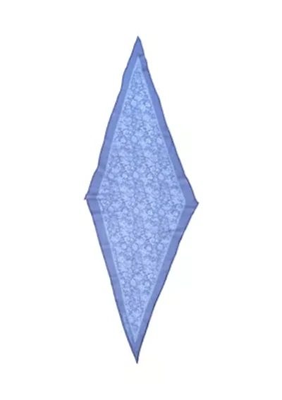 Tonal Floral Small Diamond Scarf