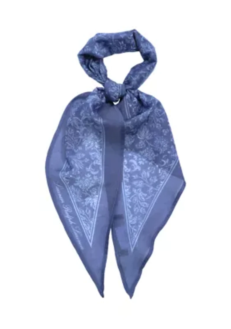 Tonal Floral Small Diamond Scarf