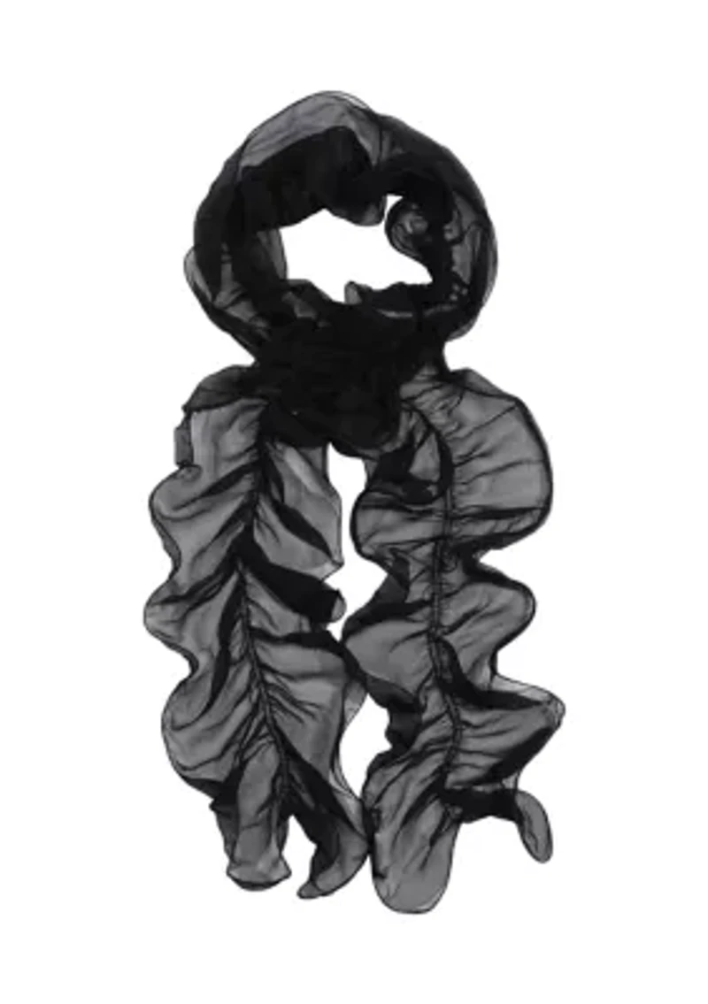Solid Ruffle Scarf