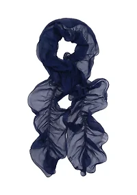 Solid Ruffle Scarf