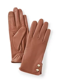 Leather 2 Button Touch Gloves