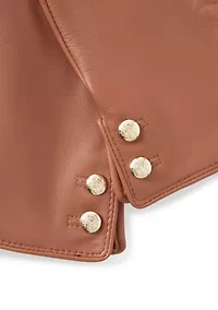 Leather 2 Button Touch Gloves