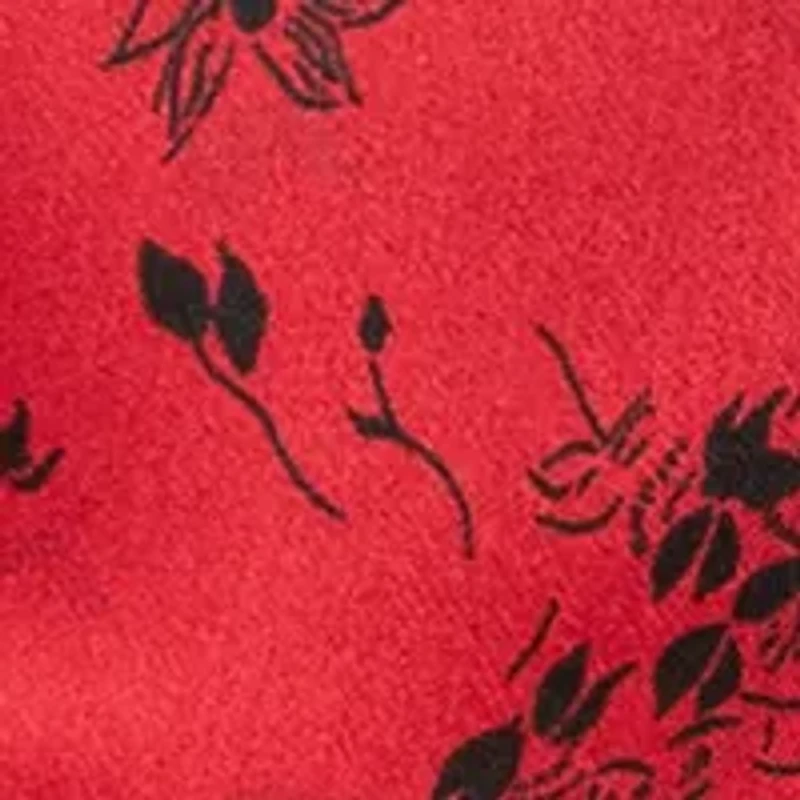 Ink Floral Printed Small Diamond Scarf