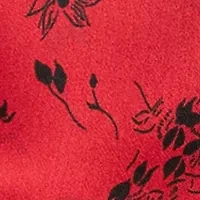 Ink Floral Printed Small Diamond Scarf