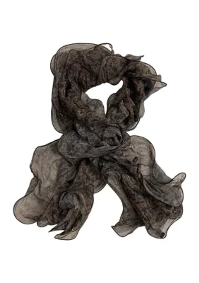  Holiday Paisley Ruffle Scarf