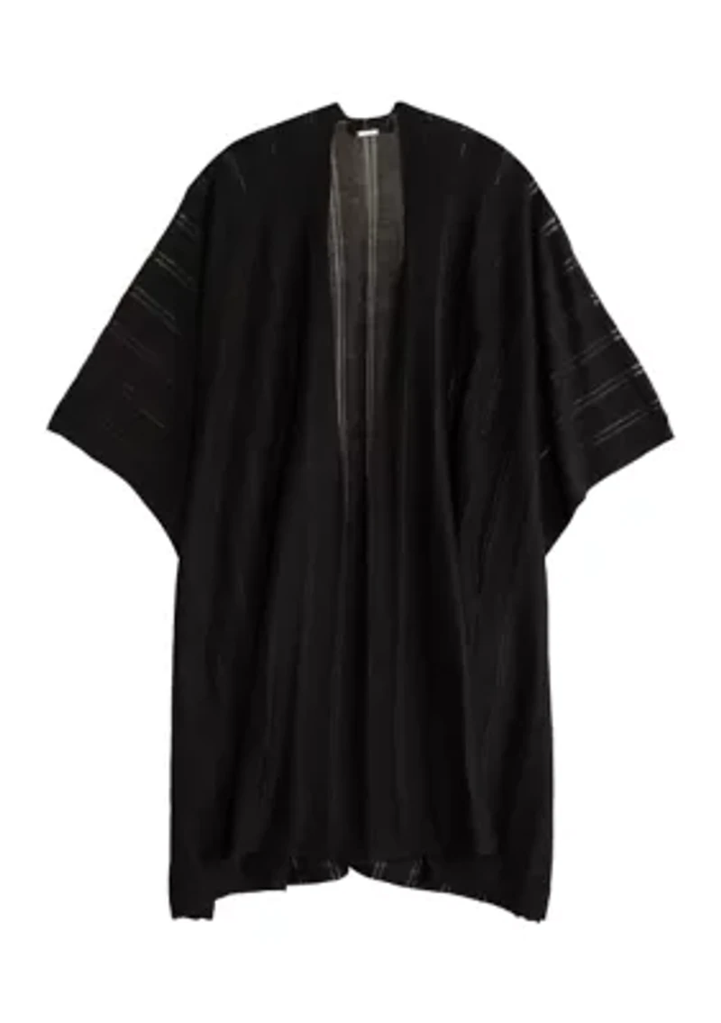 Sheer Stripe Ruana